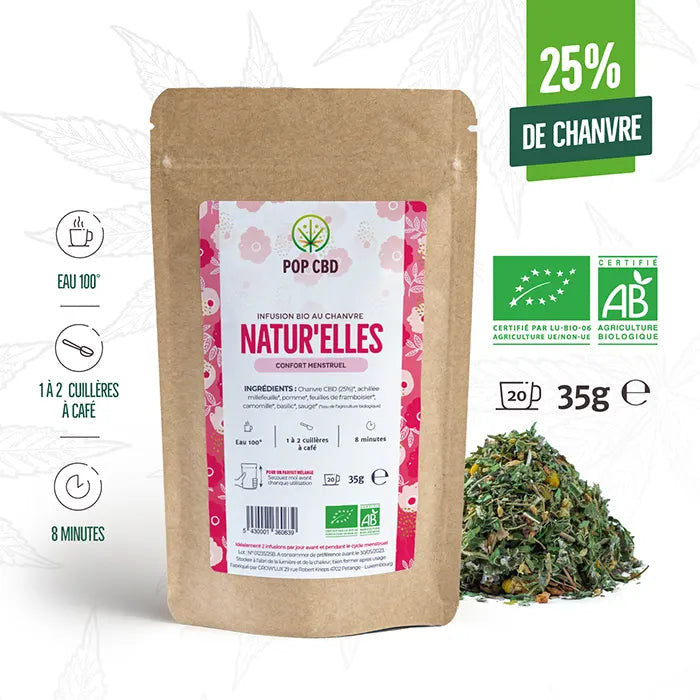 INFUSION BIO AU CHANVRE CBD  NATUR'ELLES